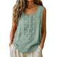 🍃☁️ 50% OFF! 🌿Cotton Linen Embroidered Tank – Breathable & lightweight – All-day comfort.