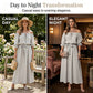 🌸 50% DE RÉDUCTION! 👗 Robe Maxi Épaules Dénudées – Taille cinée, fluide & romantique – Idéale pour l'été et les vacances ☀️