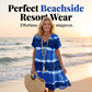 Robe Col V Casual Imprimé Tie-Dye Léopard Femme