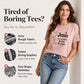 💬👚 T-shirt femme à message imprimé – Coton doux, coupe droite décontractée, l’indispensable pour un look effortless au quotidien 🌸👖