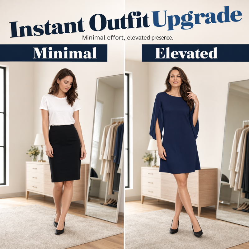 Robe élégante à col rond unie pour femme