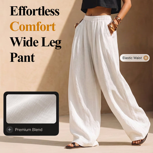 Pantalon décontracté pour femme, coupe ample et jambes larges