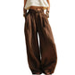 Pantalon décontracté pour femme, coupe ample et jambes larges