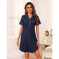Chemise de nuit ample à manches courtes — Tissu extensible ultra-doux | Respirante | Jamais serrée ni contraignante