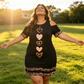 Robe t-shirt à épaules dénudées avec bordure léopard pour femme