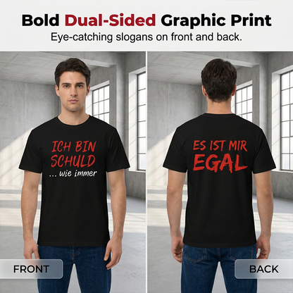 🔥 T-Shirt Noir Homme Slogan Humoristique  – Respirant 🇩🇪