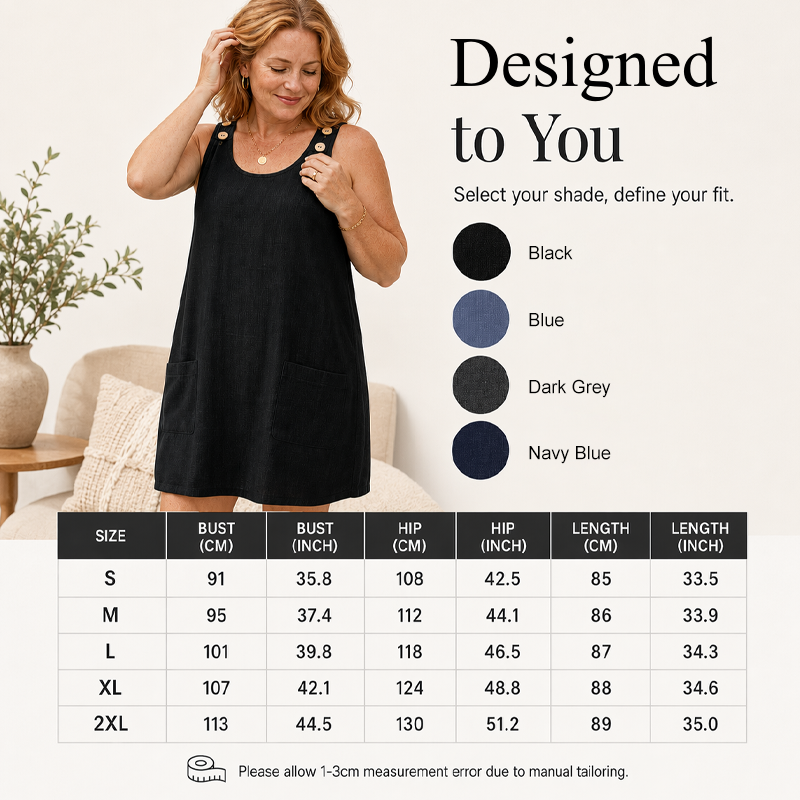 Robe débardeur sans manches pour femme, avec poches