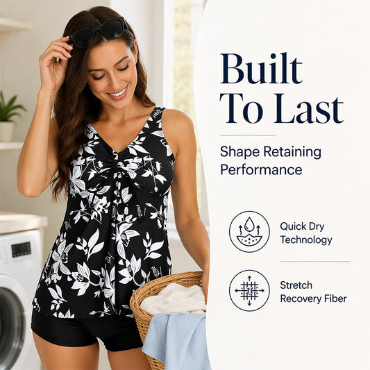 ✨👙OFFRE LIMITÉE -50% ! 🏊‍♀️Ensemble tankini gainant – Amincit la silhouette et assure un bon maintien, adoptez votre style à la piscine.
