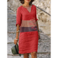 Women's Casual V-Neck Printed Dress