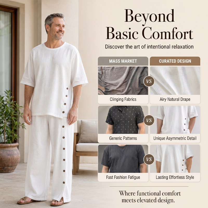🚀 Nouveauté ! Profitez de 50 % de réduction sur le prix de lancement ! Ensemble deux pièces pour homme : chemise et pantalon décontractés.
