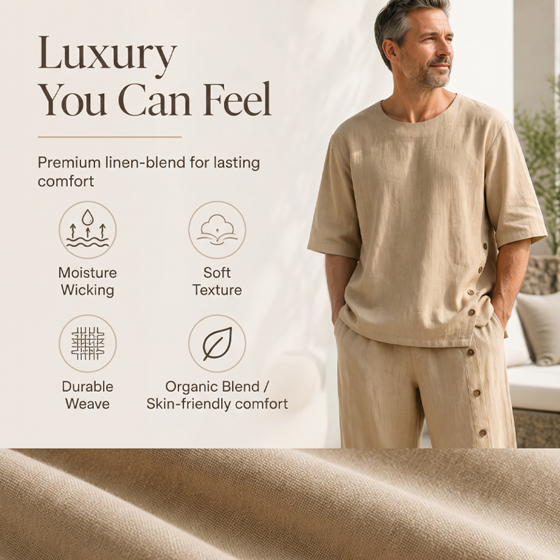 🚀 Nouveauté ! Profitez de 50 % de réduction sur le prix de lancement ! Ensemble deux pièces pour homme : chemise et pantalon décontractés.