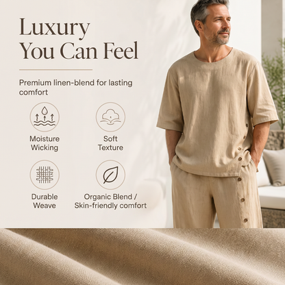 🚀 Nouveauté ! Profitez de 50 % de réduction sur le prix de lancement ! Ensemble deux pièces pour homme : chemise et pantalon décontractés.