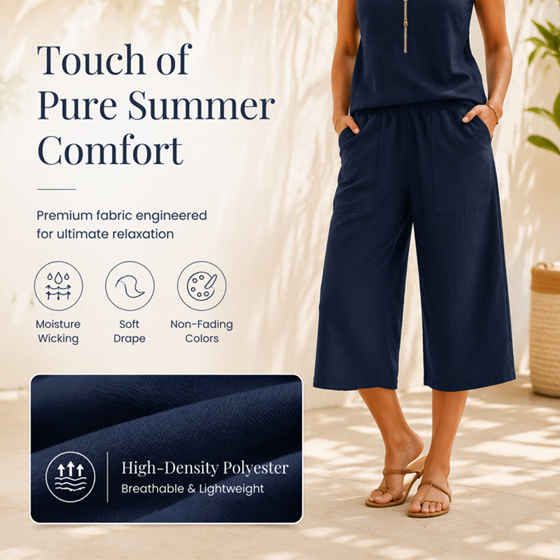 ⌛Offre à durée limitée – Ensemble femme composé d'un débardeur sans manches à demi-zip et d'un short