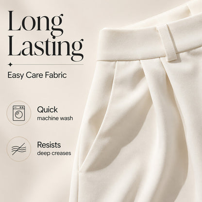 Pantalon plissé élégant pour aller au travail