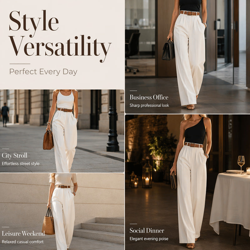 Pantalon plissé élégant pour aller au travail