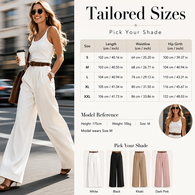 Pantalon plissé élégant pour aller au travail