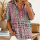 💨🕊️ OFFRE LIMITÉE -50% ! 🌊 Blouse D'été Ample – Décontractée & Fluide – Bougez Librement avec Style.