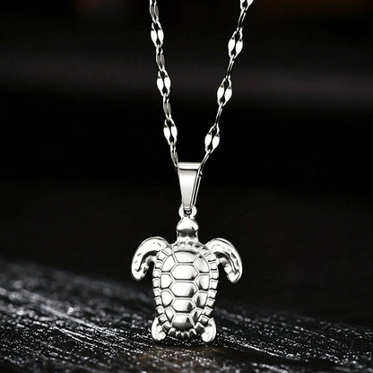 Collier pendentif tortue de mer sur le thème de l'océan