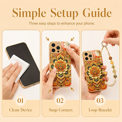 Coque de téléphone style mandala chinois