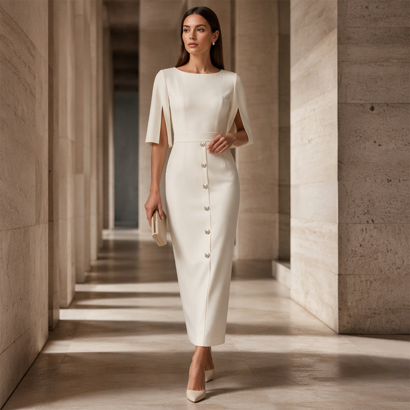 Robe élégante à manches fendues pour femme