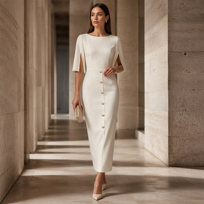 Robe élégante à manches fendues pour femme