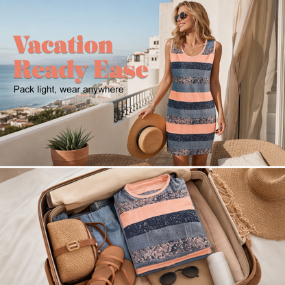 🎉 Soldes 2026 — Plus de 29 000 exemplaires vendus 💞 Robe femme sans manches à rayures‑tenue décontractée d'été 🌸