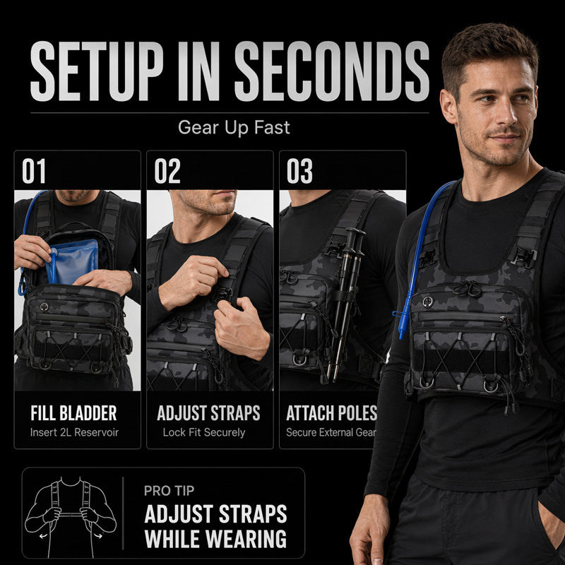 🏃 Conçu pour l’Aventure | Gilet d’Hydratation Homme 3 L Ultra-Pratique⚡ Livraison gratuite