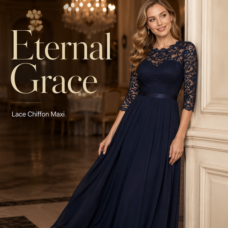 🌸😌 -50% POUR UN TEMPS LIMITÉ ! 👚Robe maxi élégante pour femme à corsage en dentelle