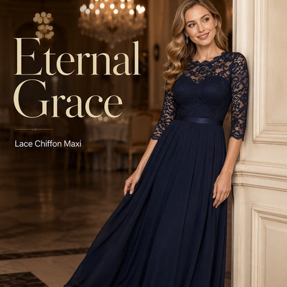 🌸😌 -50% POUR UN TEMPS LIMITÉ ! 👚Robe maxi élégante pour femme à corsage en dentelle