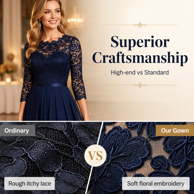🌸😌 -50% POUR UN TEMPS LIMITÉ ! 👚Robe maxi élégante pour femme à corsage en dentelle