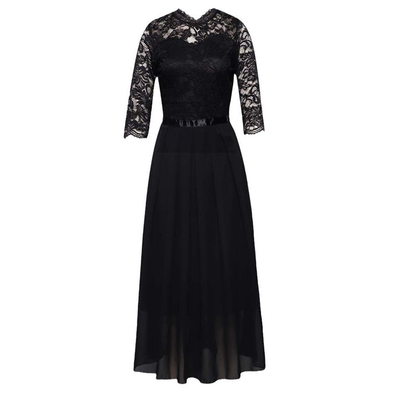 🌸😌 -50% POUR UN TEMPS LIMITÉ ! 👚Robe maxi élégante pour femme à corsage en dentelle