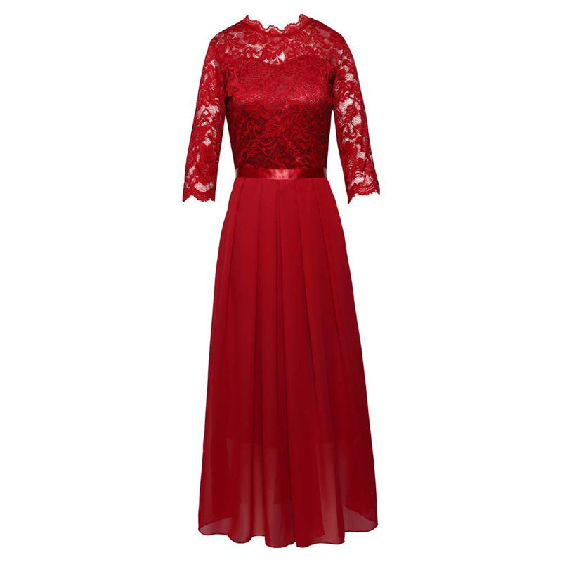 🌸😌 -50% POUR UN TEMPS LIMITÉ ! 👚Robe maxi élégante pour femme à corsage en dentelle