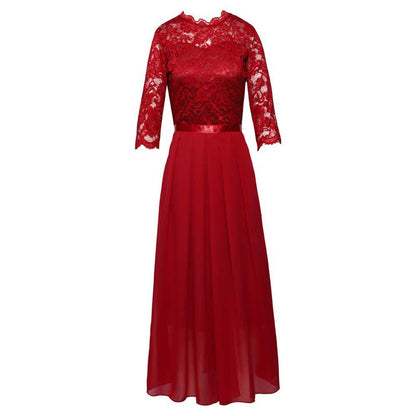 🌸😌 -50% POUR UN TEMPS LIMITÉ ! 👚Robe maxi élégante pour femme à corsage en dentelle