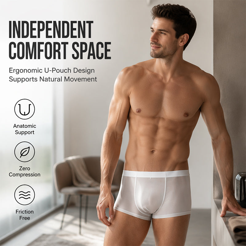 🧊🔥 OFFRE LIMITÉE : 52 % DE RÉDUCTION ! Boxers ultra-fins rafraîchissants pour hommes – Tissu léger 0,45 mm, micro-pores respirants et poche confort 3D