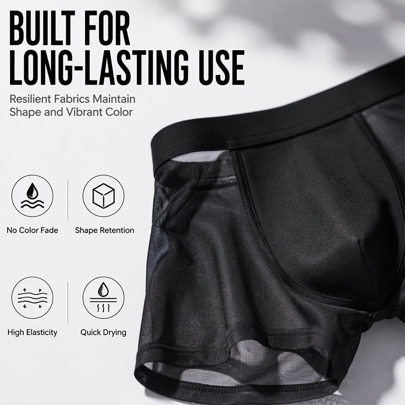 🧊🔥 OFFRE LIMITÉE : 52 % DE RÉDUCTION ! Boxers ultra-fins rafraîchissants pour hommes – Tissu léger 0,45 mm, micro-pores respirants et poche confort 3D