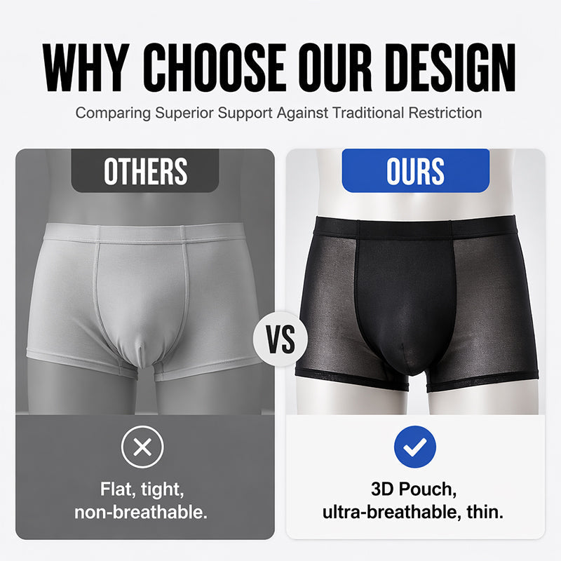 🧊🔥 OFFRE LIMITÉE : 52 % DE RÉDUCTION ! Boxers ultra-fins rafraîchissants pour hommes – Tissu léger 0,45 mm, micro-pores respirants et poche confort 3D