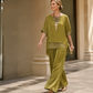 Ensemble deux pièces pour femme avec pantalon à jambes larges