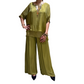 Ensemble deux pièces pour femme avec pantalon à jambes larges