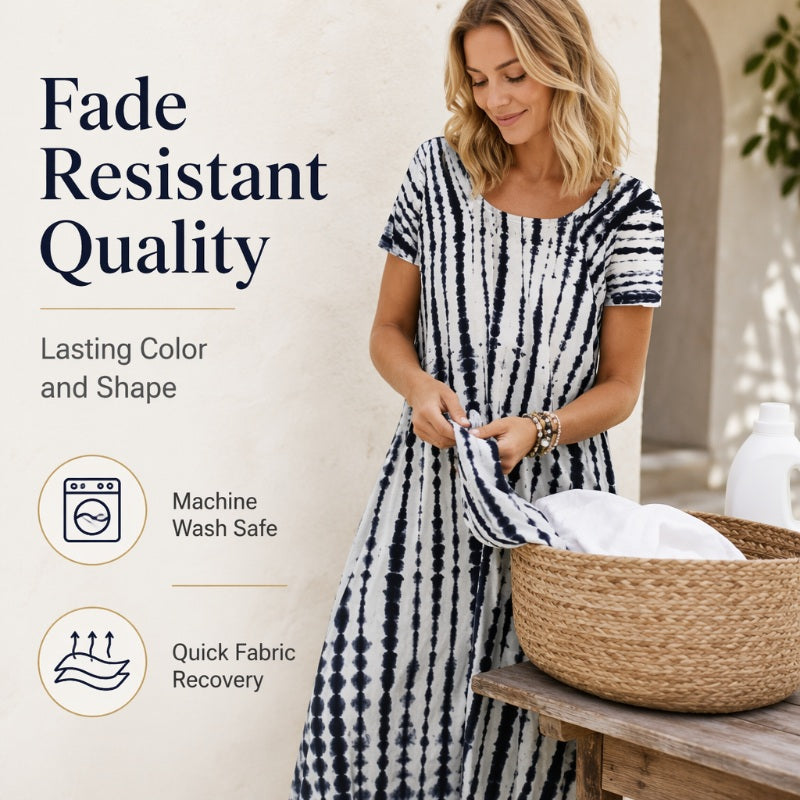 🌸 -50% MAINTENANT ! 🌸Robe décontractée ample pour femme, imprimé tie-dye