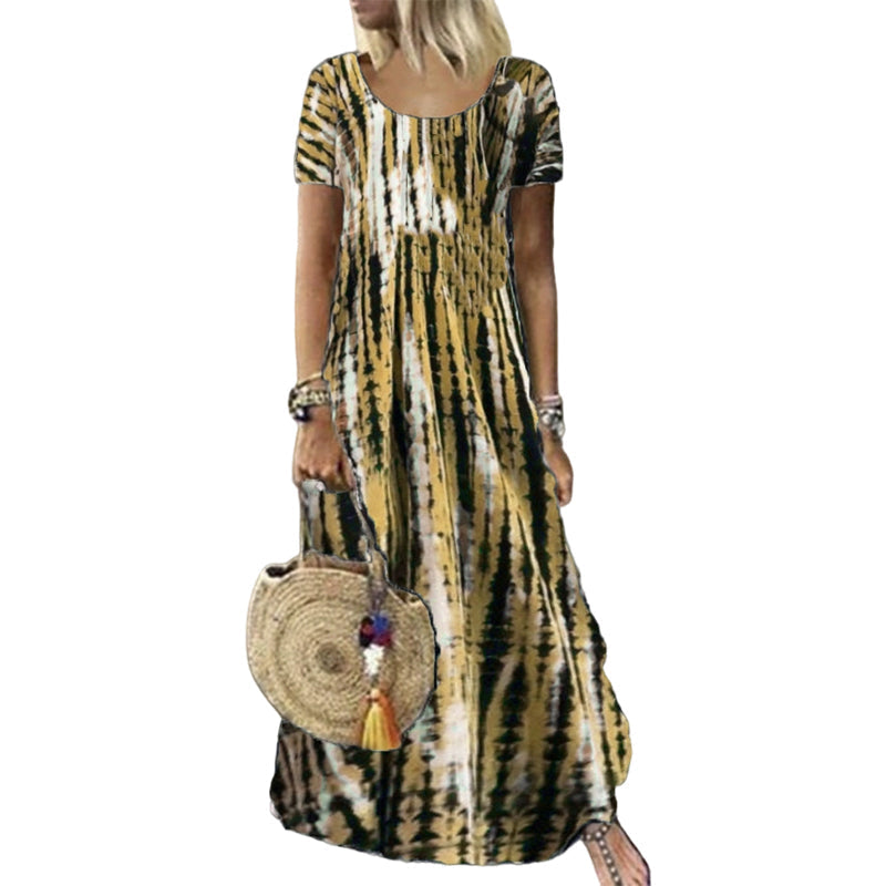🌸 -50% MAINTENANT ! 🌸Robe décontractée ample pour femme, imprimé tie-dye