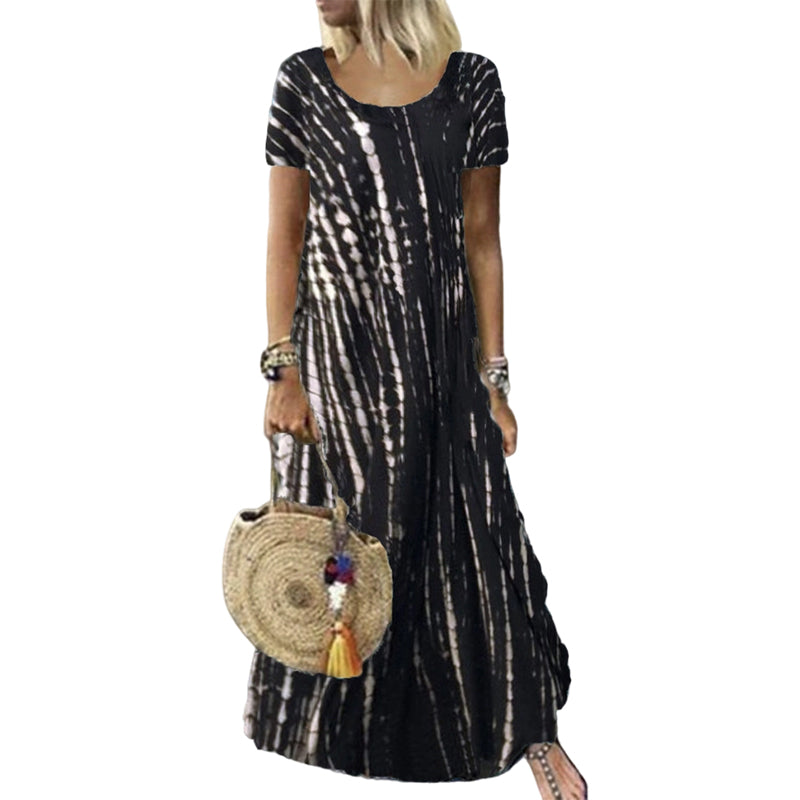 🌸 -50% MAINTENANT ! 🌸Robe décontractée ample pour femme, imprimé tie-dye