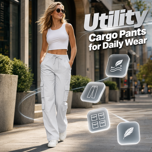 💥Nouveautés et offres spéciales - Pantalon cargo décontracté pour femme, à multiples poches et taille élastiquée