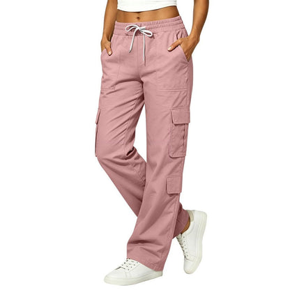💥Nouveautés et offres spéciales - Pantalon cargo décontracté pour femme, à multiples poches et taille élastiquée