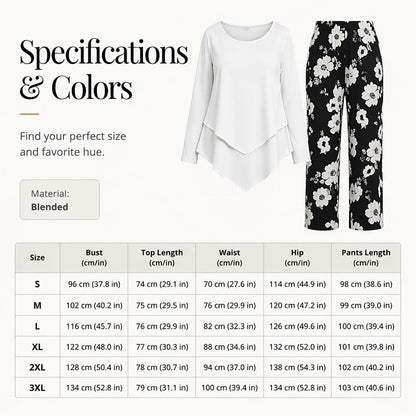 ⌛Offre à durée limitée - Ensemble deux pièces décontracté pour femme : haut et pantalon