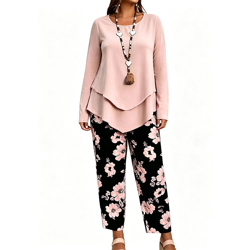 ⌛Offre à durée limitée - Ensemble deux pièces décontracté pour femme : haut et pantalon