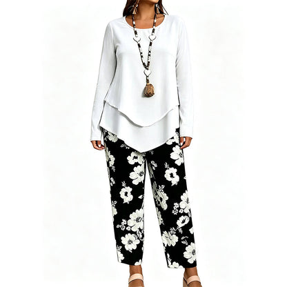 ⌛Offre à durée limitée - Ensemble deux pièces décontracté pour femme : haut et pantalon