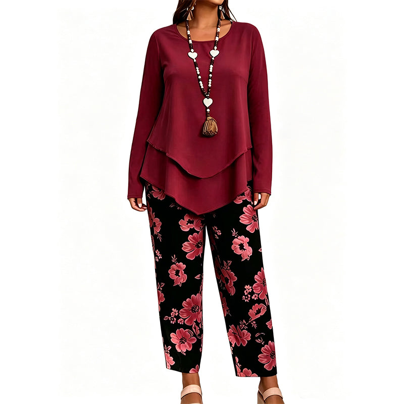 ⌛Offre à durée limitée - Ensemble deux pièces décontracté pour femme : haut et pantalon
