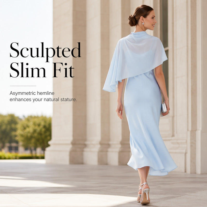 Ensemble deux pièces élégant pour femme avec cape