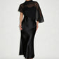 Ensemble deux pièces élégant pour femme avec cape
