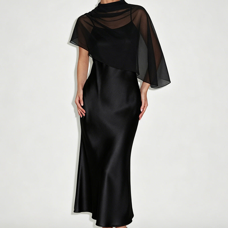 Ensemble deux pièces élégant pour femme avec cape